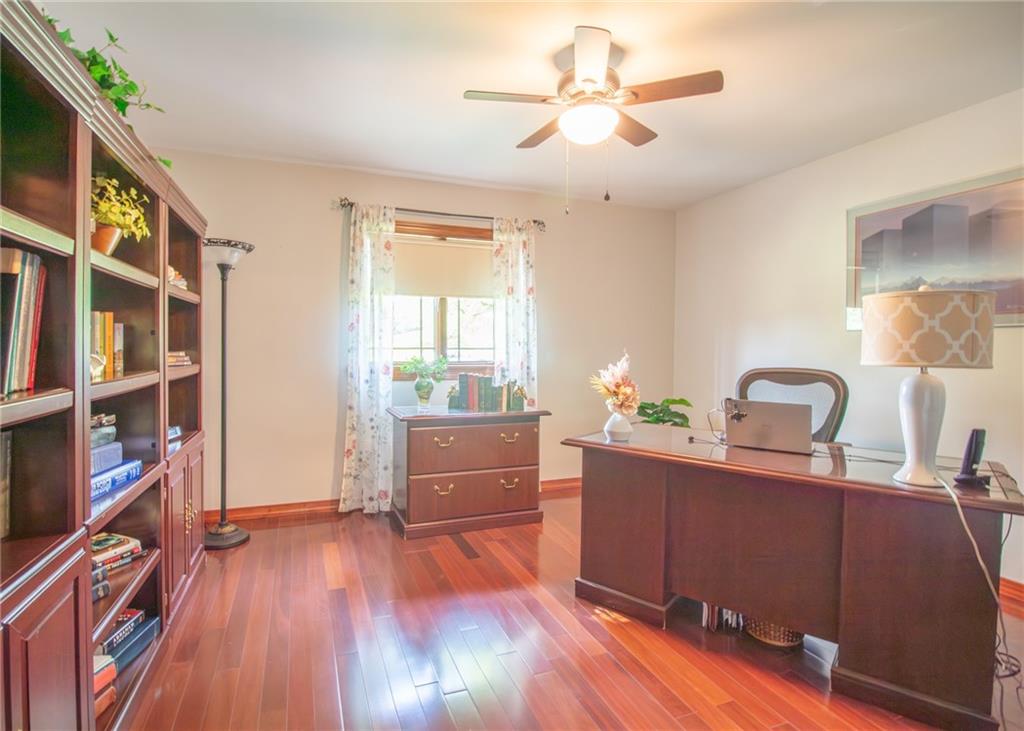 620 Timberline Lane New Stanton, PA 15672 - Photo 18 of 37 a view of a workspace with furniture and a window