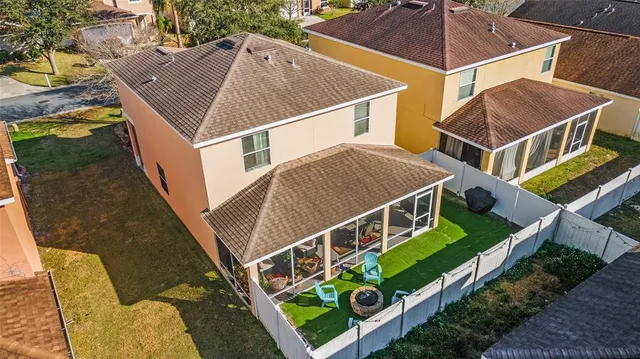 an aerial view of a city with lots of residential buildings