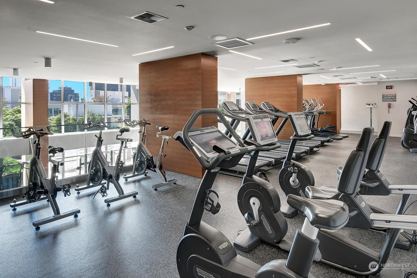 583 Battery Street, Unit 2708N Seattle, WA 98121 - Photo 21 of 30 a view of a room with gym equipment
