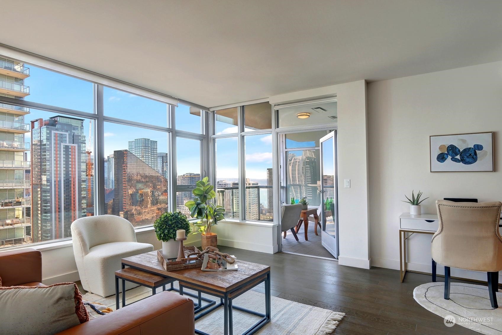 583 Battery Street, Unit 2708N Seattle, WA 98121 - Photo 4 of 30 a living room with furniture and a window