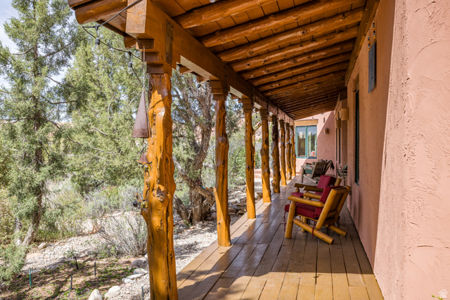 3617 Red Rock Drive Moab, UT 84532 - Photo 6 of 79 View of wooden porch