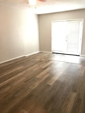 an empty room with a window