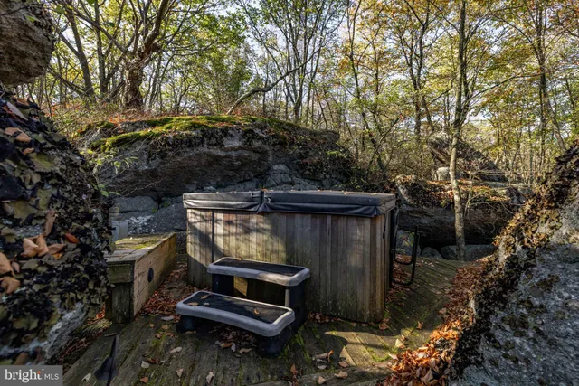 a living room with a couch and a table