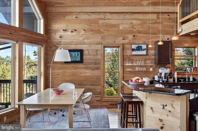 a outdoor space with furniture