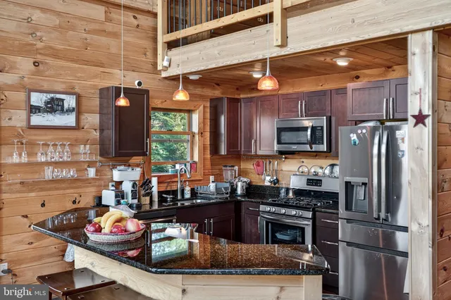 a view of a garage with storage