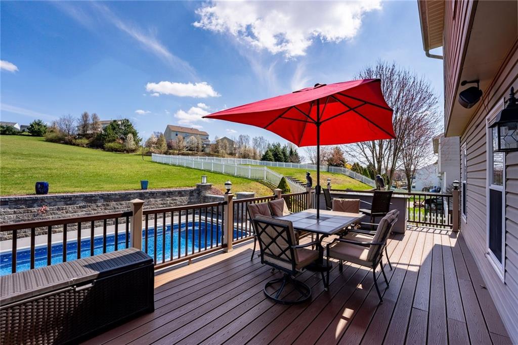 180 Lori Road Gibsonia, PA 15044 - Photo 35 of 41 Summer lunch & dinner on the deck