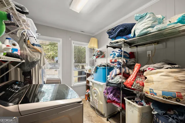 a view of storage and utility room