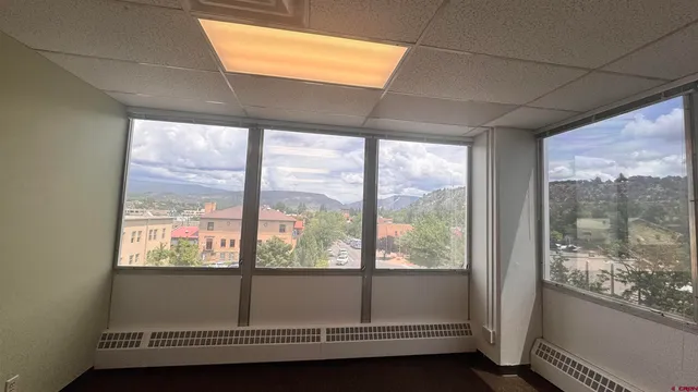a view of a hallway with a elevator