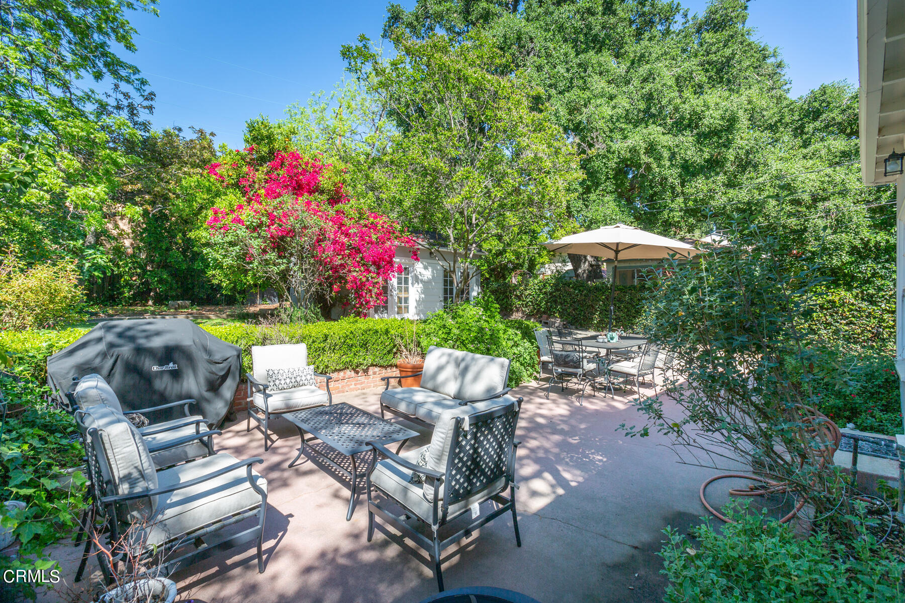 781 Morada Place Altadena, CA 91001 - Photo 36 of 41 a view of a patio with furniture and a garden