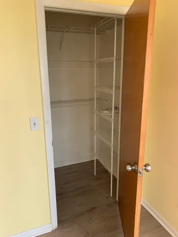 a view of wooden door