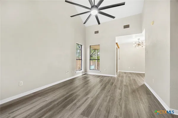 wooden floor in an empty room