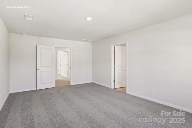 an empty room with an entryway