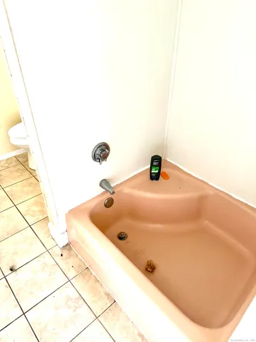 a bathroom with a tub
