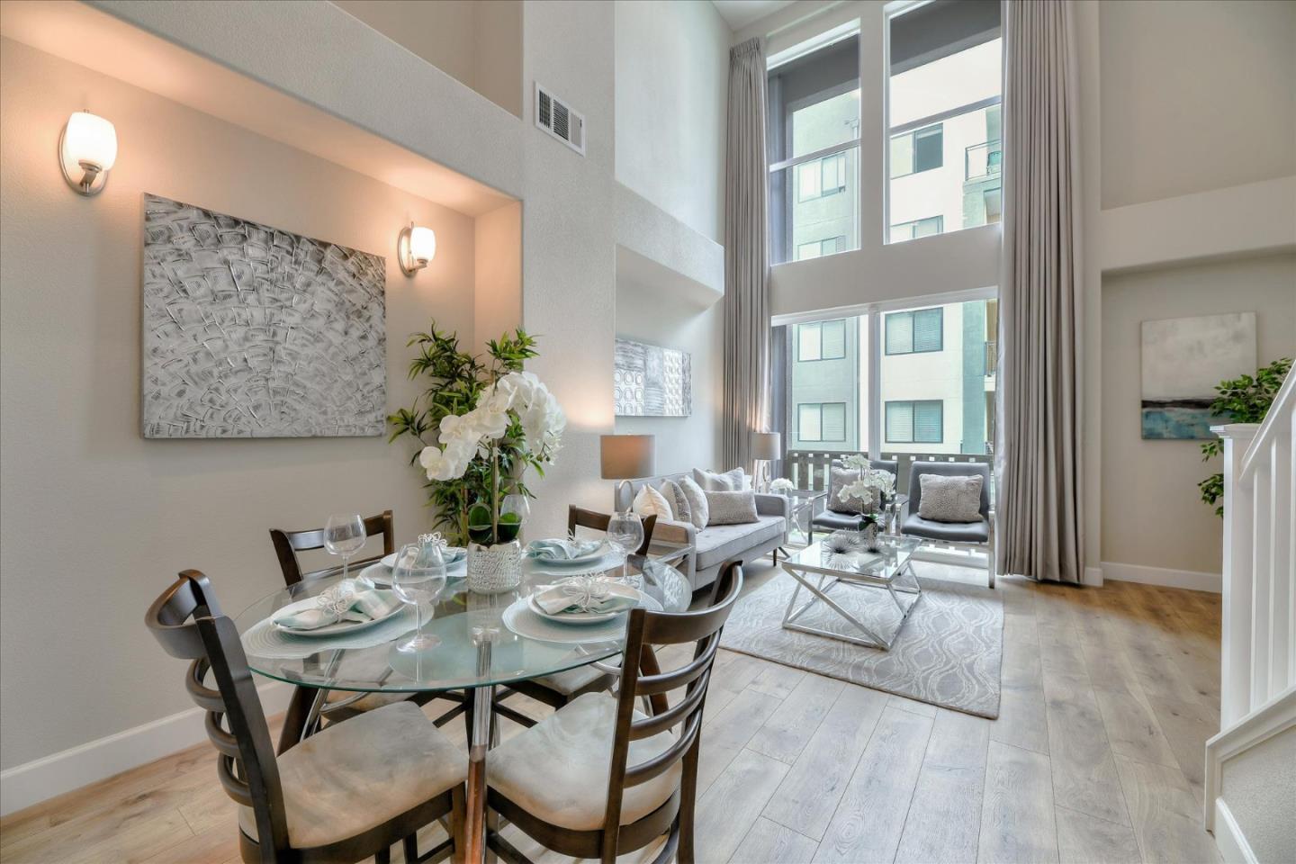 131 Hudson Place San Jose, CA 95123 - Photo 6 of 16 a view of a dining room with furniture window and wooden floor