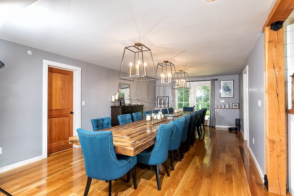 6 Twin Hills Farm Road, Unit 2 Rowley, MA 01969 - Photo 9 of 42 a view of a dining room with furniture and a window