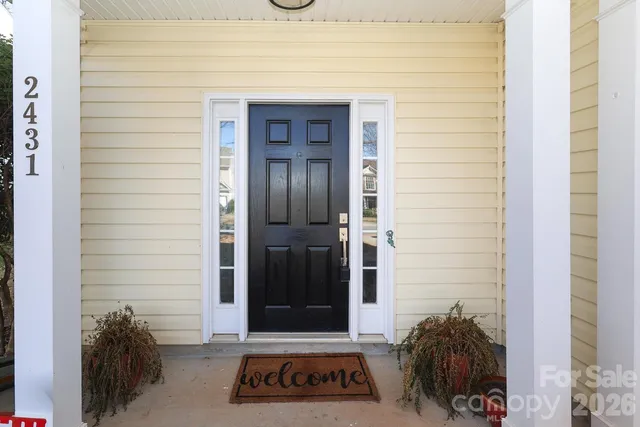 a view of a entryway door front of house