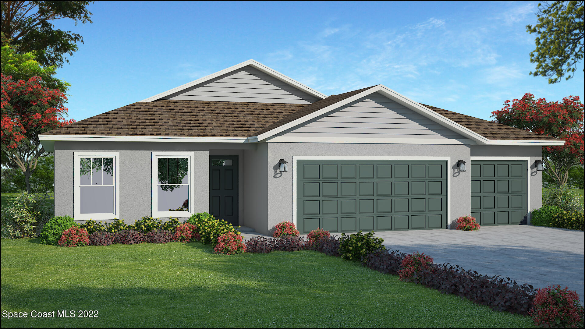 1081 Degroodt Road Southwest Palm Bay, FL 32908 - Photo 2 of 10 Front Elevation B Sanibel 1691 3-car