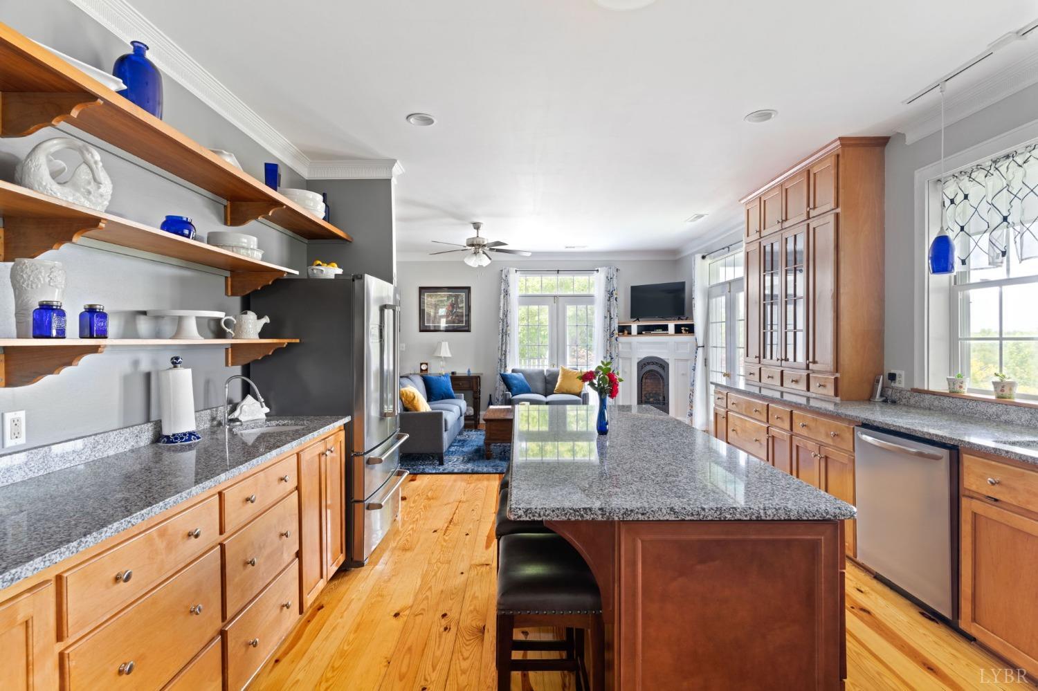 3297 Midway Road Phenix, VA 23959 - Photo 32 of 89 a kitchen with granite countertop lots of counter top space