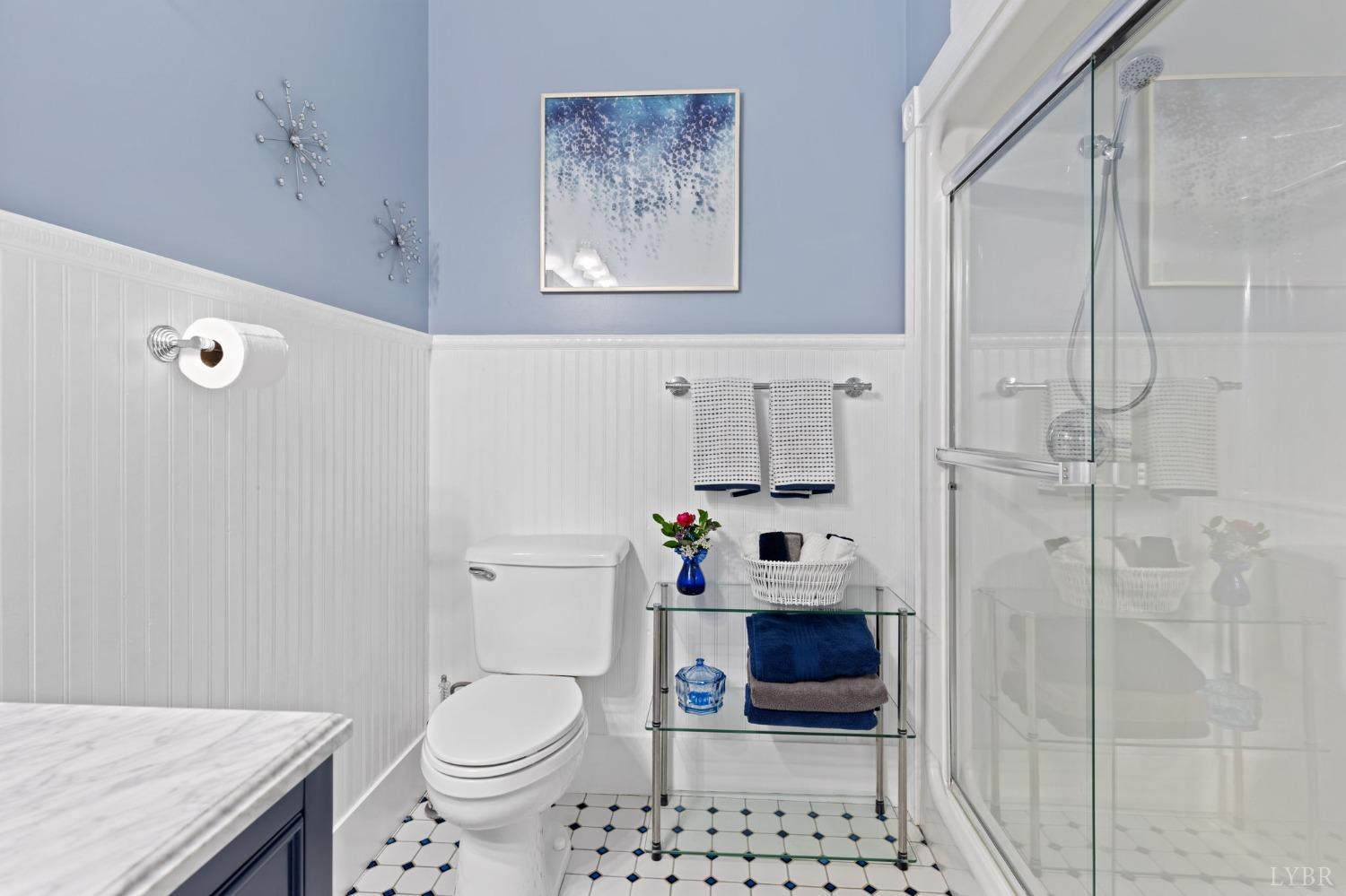 3297 Midway Road Phenix, VA 23959 - Photo 40 of 89 a bathroom with a toilet a sink and a shower