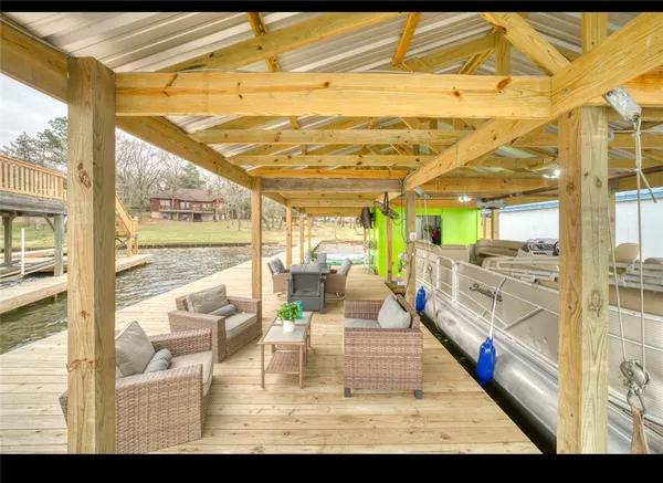 a view of a yard with an outdoor space