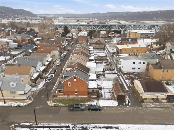 an aerial view of a city