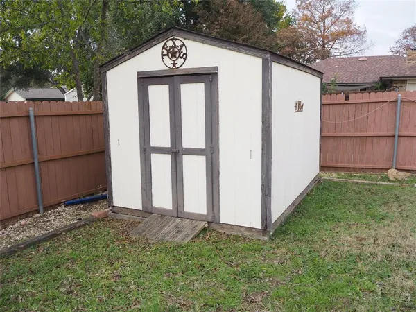 a backyard of a house