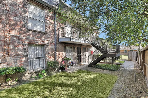 a view of a park with slide