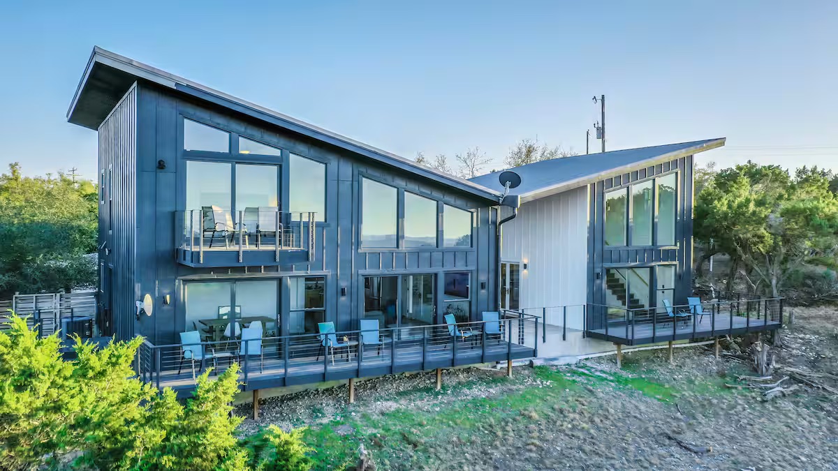 620 Windy Hills Road Dripping Springs, TX 78620 - Photo 5 of 30 Back of property featuring a deck and views that await you!