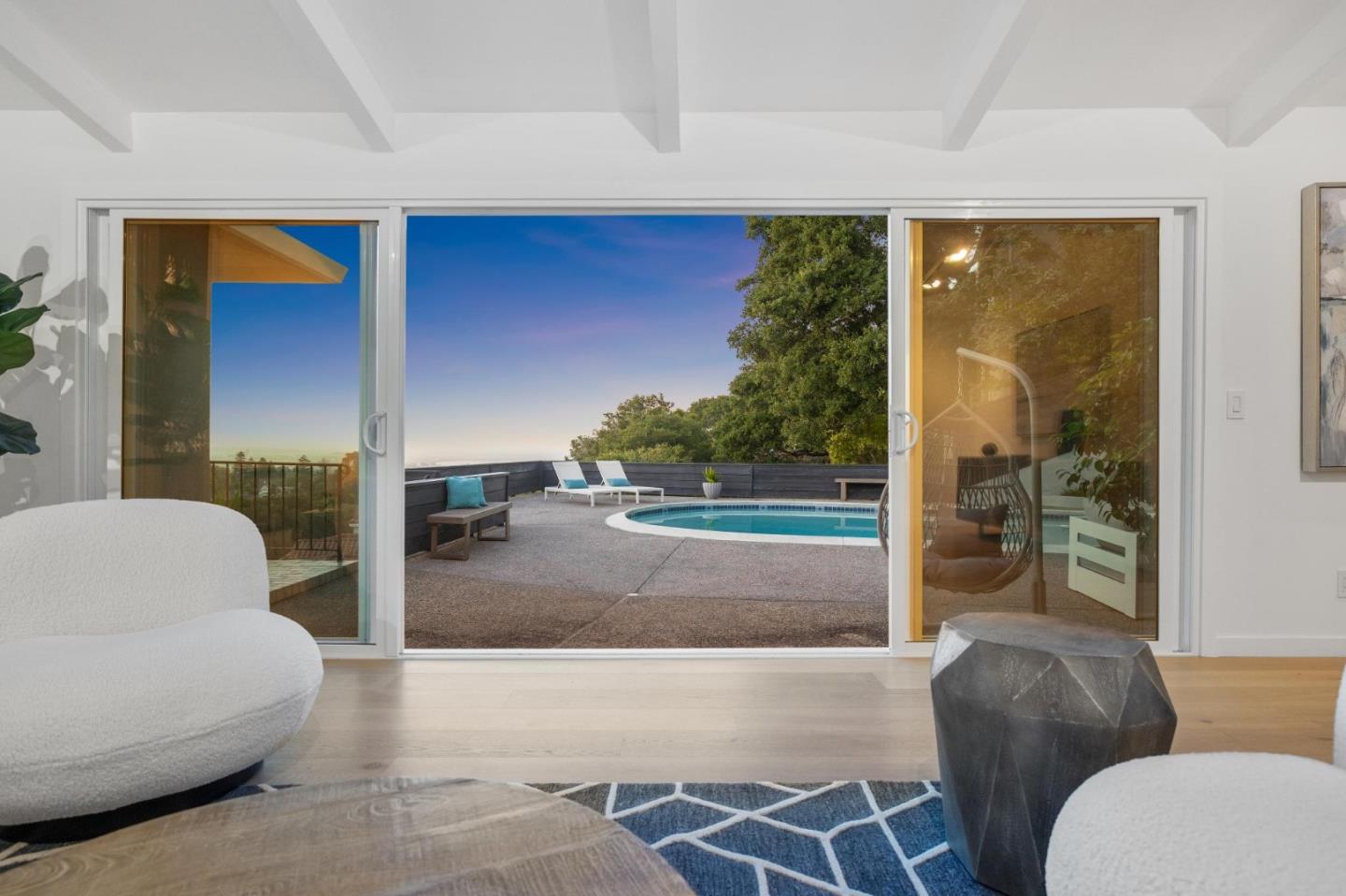 2620 Summit Drive Burlingame, CA 94010 - Photo 70 of 84 a living room with furniture and a large window