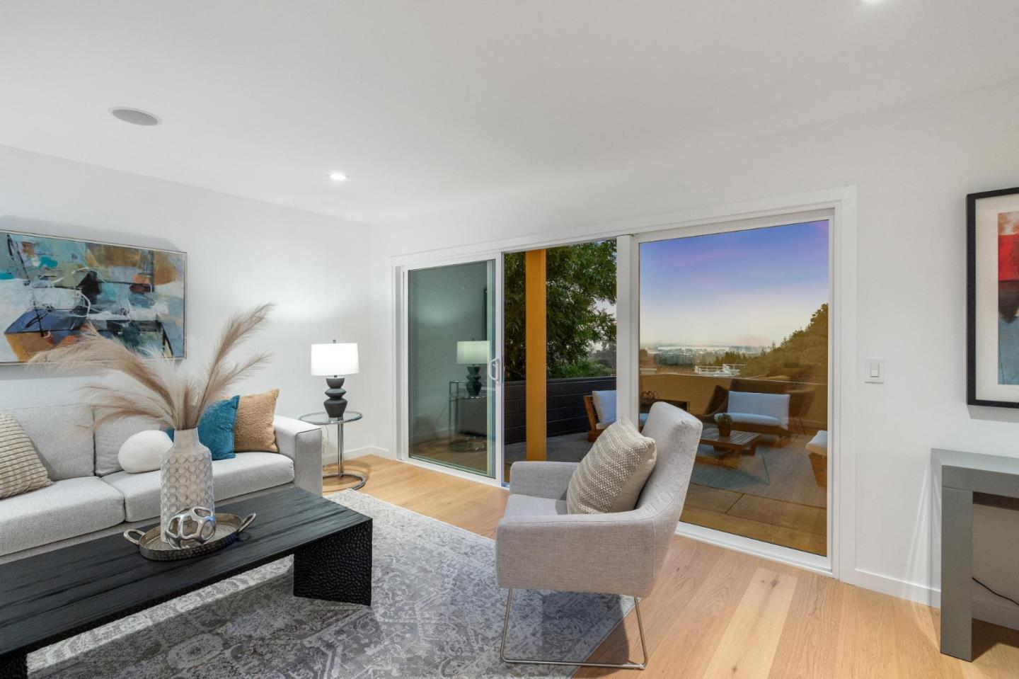 2620 Summit Drive Burlingame, CA 94010 - Photo 80 of 84 a living room with furniture and a floor to ceiling window
