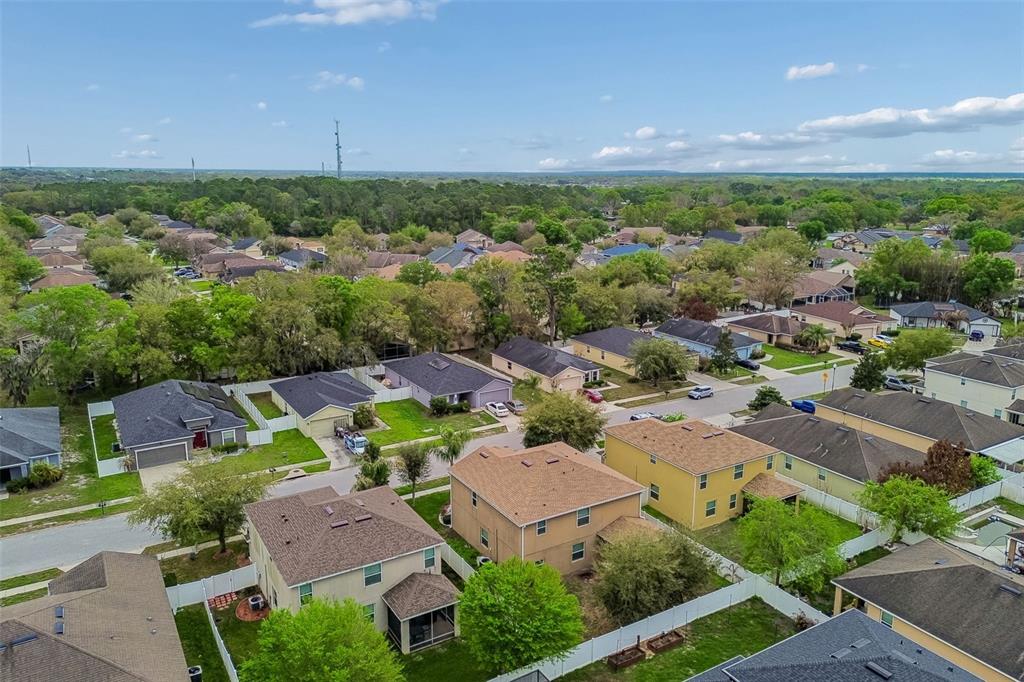 6105 Merrifield Drive Zephyrhills, FL 33541 - Photo 84 of 85 an aerial view of residential houses with outdoor space and street view