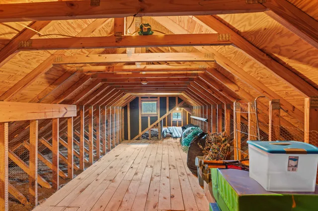 a view of a lake from a yard