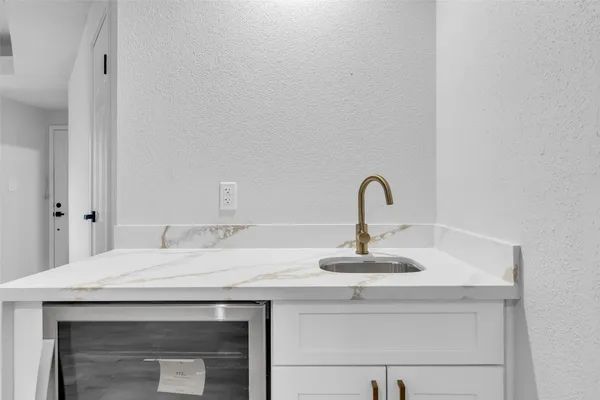 a close view of a sink and a vanity