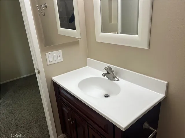 a view of a balcony with an outdoor space