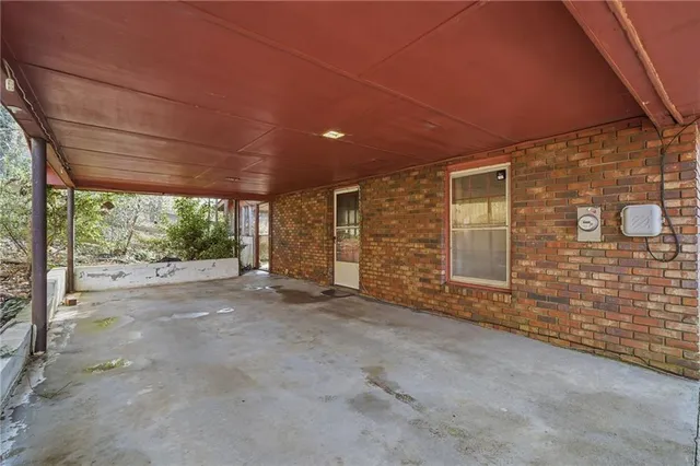 a view of a backyard of a house