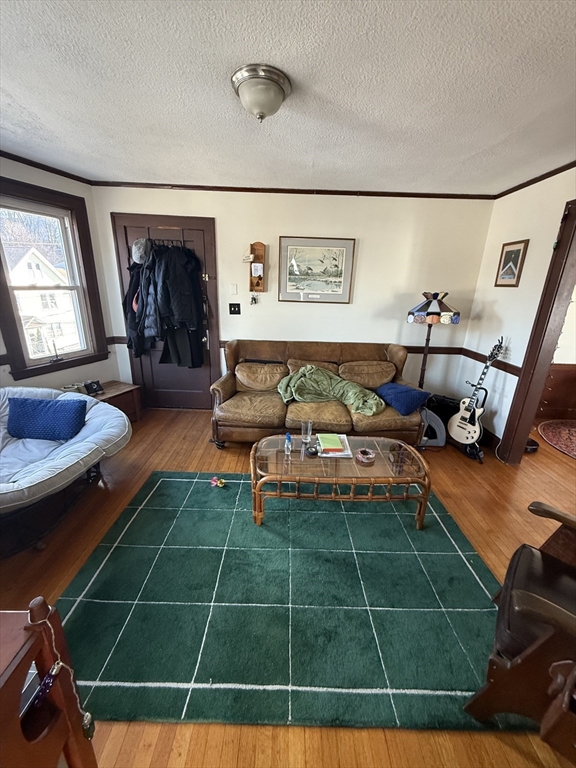 a room with furniture and a large window