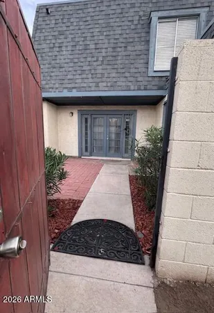 a front view of a house