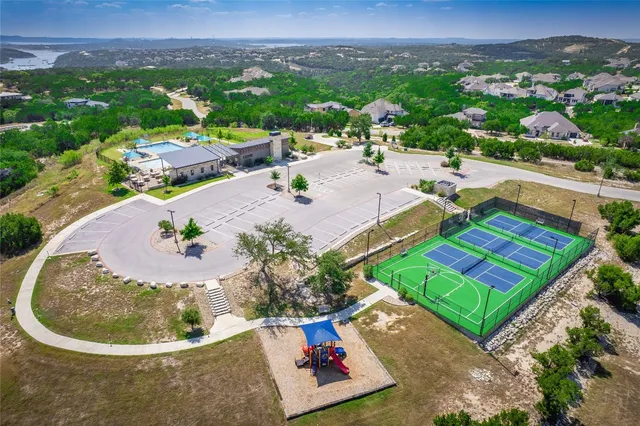 an aerial view of multiple house