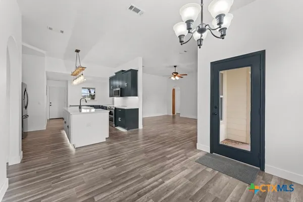 a view interior of the house and wooden floor
