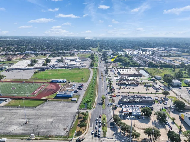 an aerial view of a city
