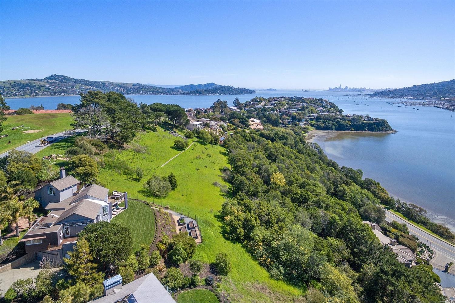 141 Chapel Drive Mill Valley, CA 94941 - Photo 1 of 1 an aerial view of a houses with a lush green hillside
