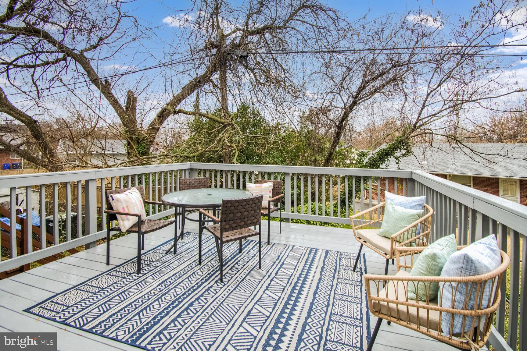 6626 Blair Road Northwest Washington, DC 20012 - Photo 12 of 30 Large deck off kitchen - winter
