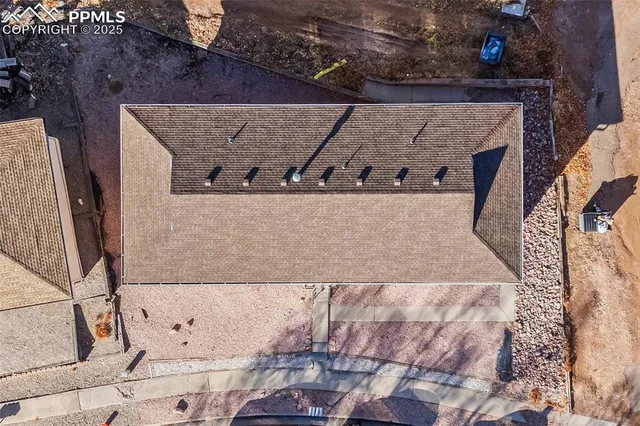 an aerial view of a city