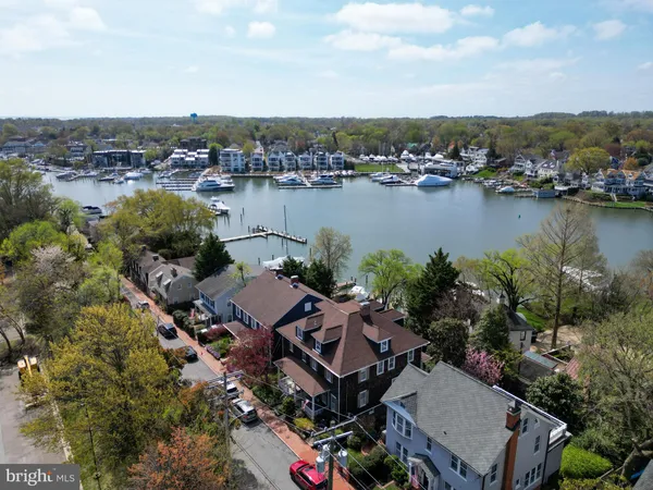 an aerial view of a city