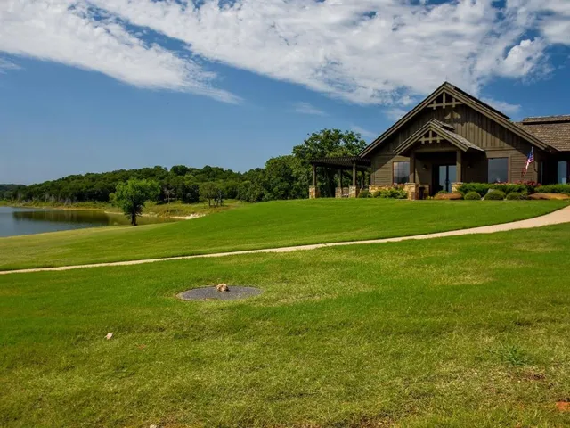 a view of an outdoor space and swimming pool