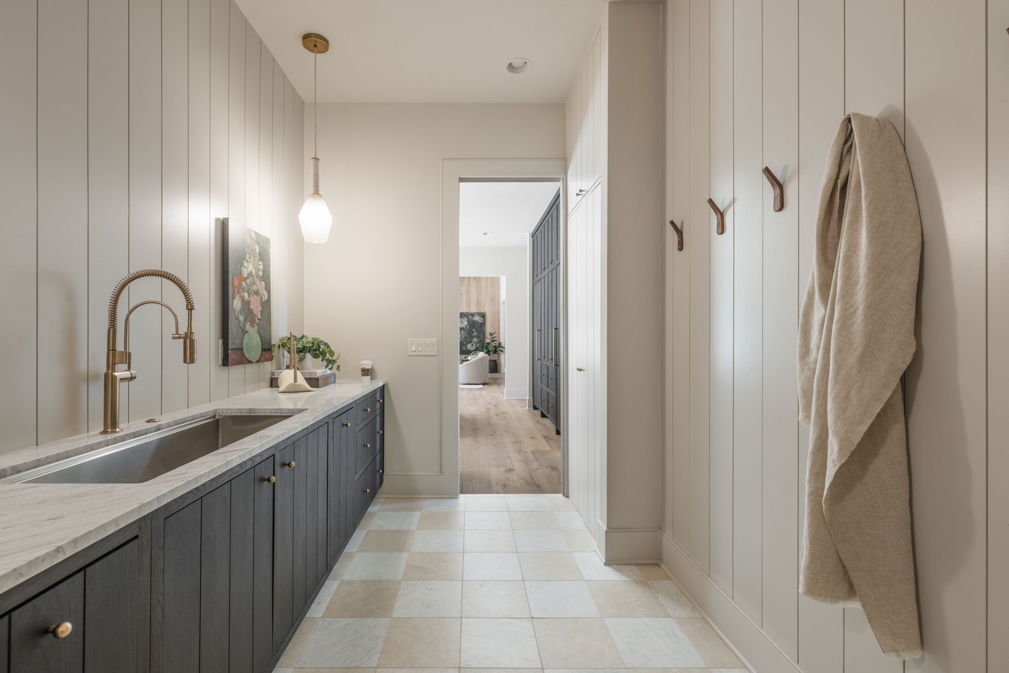 1049 Overton Lea Road Nashville, TN 37220 - Photo 25 of 53 a bathroom with a double vanity sink and a mirror