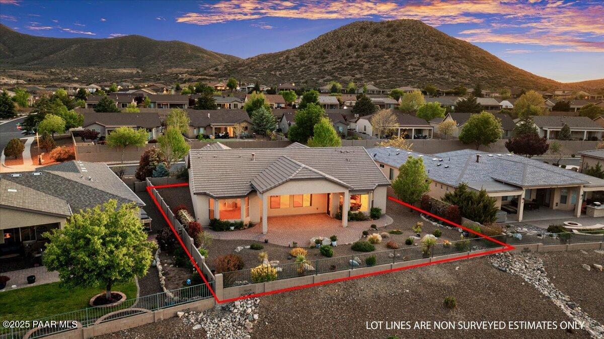 1149 Stack Rock Road Prescott Valley, AZ 86314 - Photo 59 of 85 an aerial view of residential houses and outdoor space