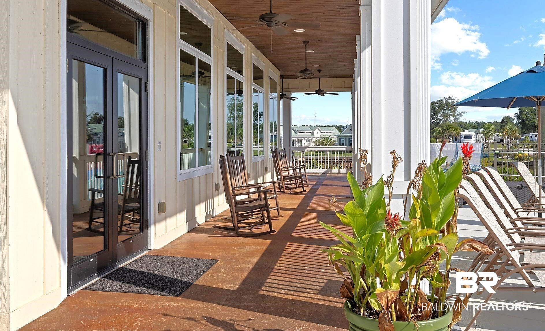 28086 Migratory Way Elberta, AL 36530 - Photo 23 of 46 View of patio featuring french doors and ceiling fan