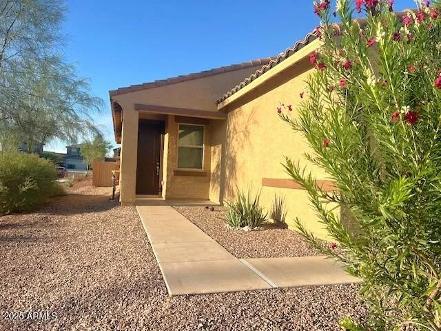 a view of a entryway door front of house