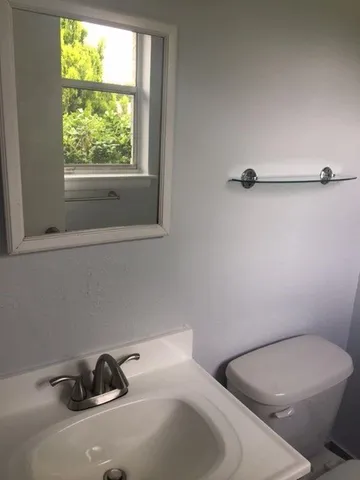 a bathroom with a sink and a toilet